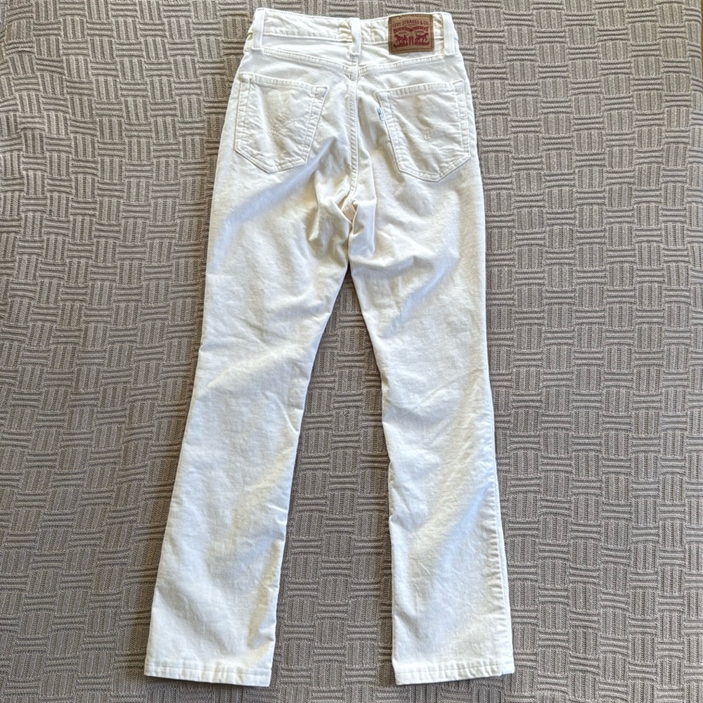 Levi's Off White/Cream Boot Cut Pants - Picture 6 of 16